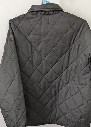 Стильная, черная, мужская, куртка, рубашка, h&m, стеганная, демисезонная, новая, курточка4 фото