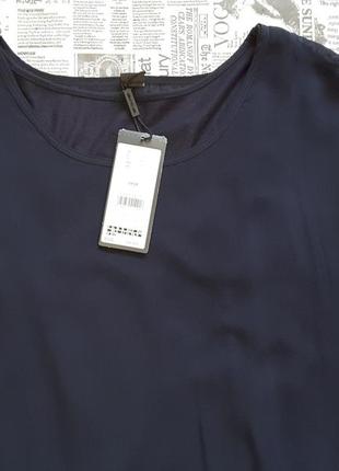 Синяя минималистичная блуза s.oliver, 891 10, нитевичка6 фото