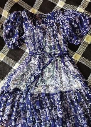 Цветочное платье s-m