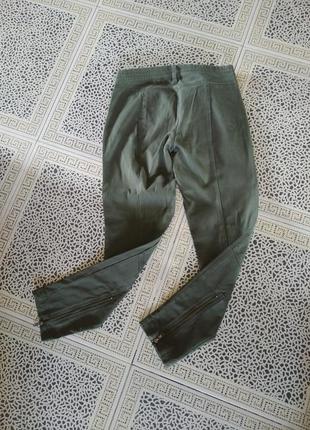 Женские брюки цвета хаки от benetton размер 445 фото