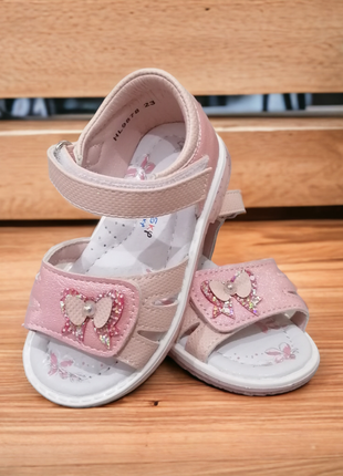 Босоножки детские, для девочки, с кожаной стелькой и супинатором