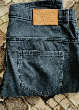 Джинсы staff черно-серые