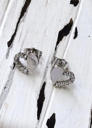 Сережки сердечка