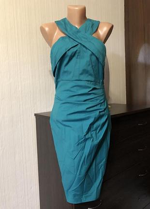 Елегантне смарагдове плаття міді warehouse під zara