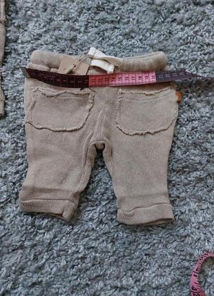 Легкие вязаные брюки шорты бриджи для младенцев 0-3 месяца на лето2 фото