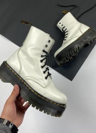 Ботинки dr. martens jadon white smooth original  высокие1 фото