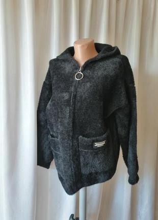 Кофта куртка накидка кардиган пальто шерсть альпака