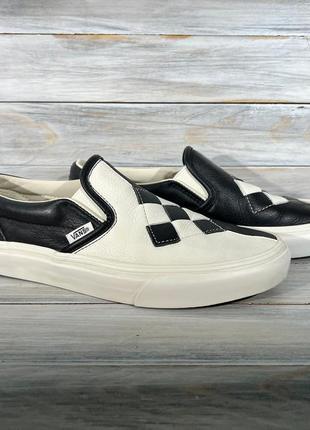 Vans classic slip-on (woven leather) оригінальні сліпони