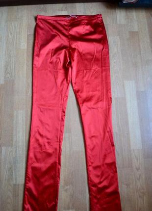 Galliano атласные  брюки прямого кроя оригинал2 фото