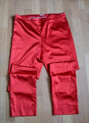 Galliano атласные  брюки прямого кроя оригинал5 фото