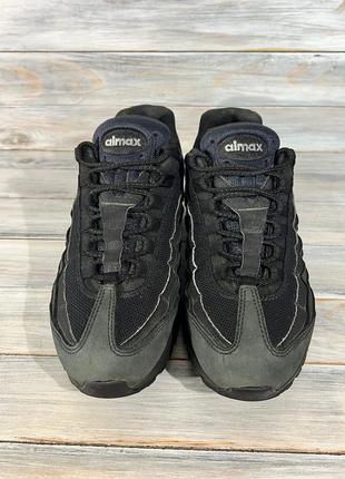 Nike air max 95&nbsp; black- wolf grey оригинальные кроссовки3 фото