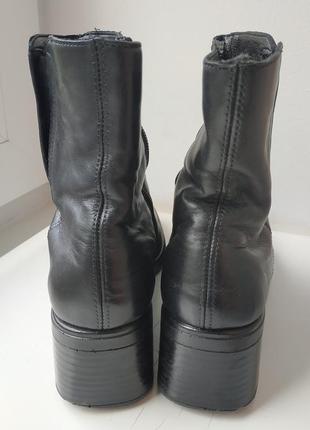 Осенние кожаные ботинки на среднем каблуку rieker 37р. 24 см.4 фото