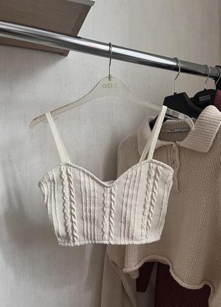 Молочный топ zara
