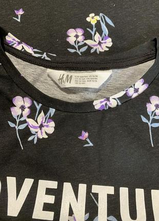 H&m футболка с рисунком цветы 4