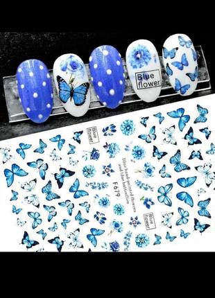 Наклейки для нігтів манікюру метелики 🦋  наклейки для ногтей маникюра