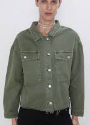Стильный коттоновый oversize пиджак zara