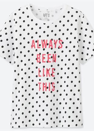 Жіноча футболка в горошок uniqlo miranda july ut