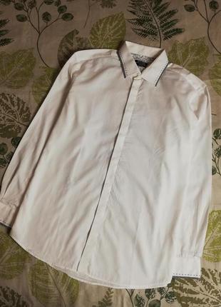 Фирменная нарядная рубашка remus uono 100% коттон