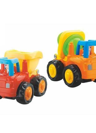 Набір іграшкових машинок hola toys самоскид і бетонозмішувач, 6 шт. (326cd-6) ll