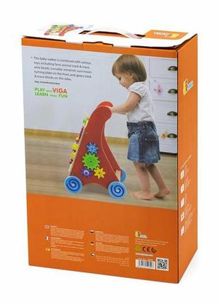 Детские ходунки-каталка viga toys с бизибордом (50950) ll5 фото