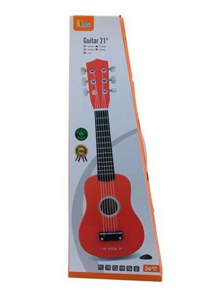 Музыкальная игрушка viga toys гитара, красный (50691) ll