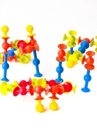 Конструктор на мініприсосках fat brain toys minisquigz 75 шт.  (f107ml) ll