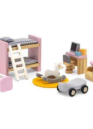 Дерев'яні меблі для ляльок viga toys polarb дитяча кімната (44036) ll2 фото