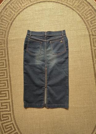 Спідниці джинсова денім міді5 фото