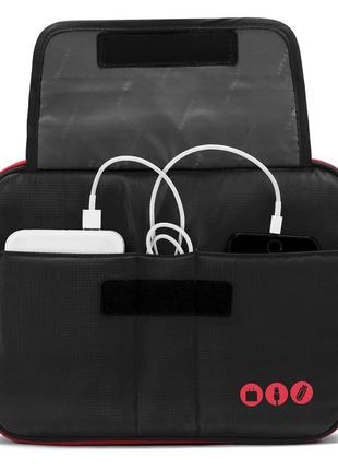Сумка органайзер, кейс, футляр для электроники( проводов, кабелей) bagsmart черный (bm0200084a001) ll7 фото