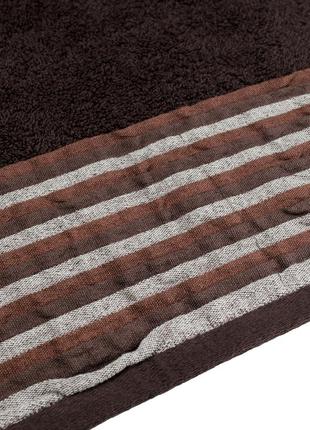 Полотенце махровое home line "eirene new" (темно-коричневое), 50х90см 1035012 фото