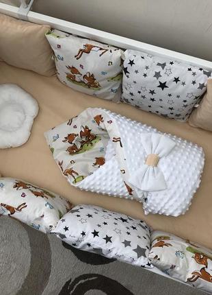 Комплект постільної білизни baby comfort малюк оленя ll