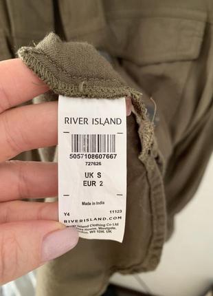 Сорочка хакі в стилі мілітарі вільна з кишенями river island4 фото