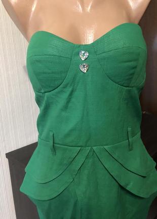 Яскраве зелене плаття бюстьє корсет під zara 2
