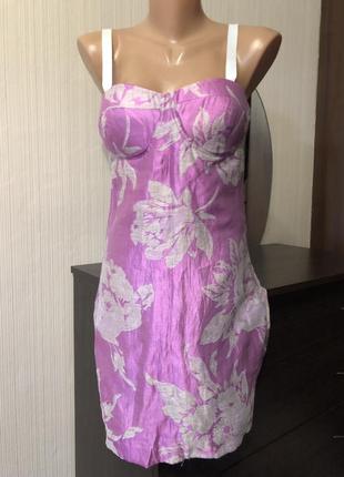 Розовое платье бюстье  корсет под zara