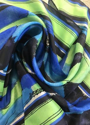 Красочный платочек-гаврош из натурального шелка3 фото