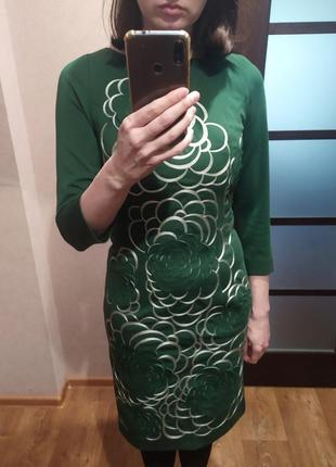 Зелена сукня футляр space, р.44