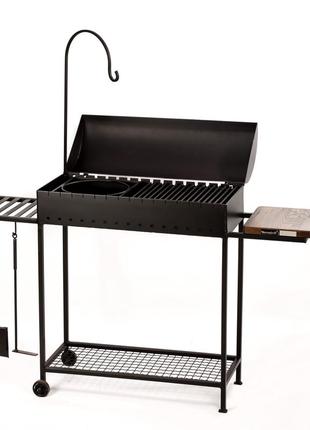 Мангал bona grill стаціонарний барбекю 800 + комплект доповнень ll