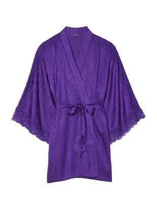 Сатиновый халат victoria's secret satin kimono8 фото