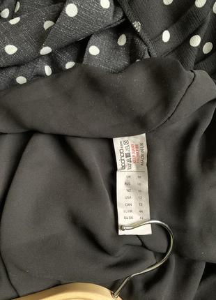 Нарядная юбка -плиссе в горох с подкладкой (размер 16)5 фото