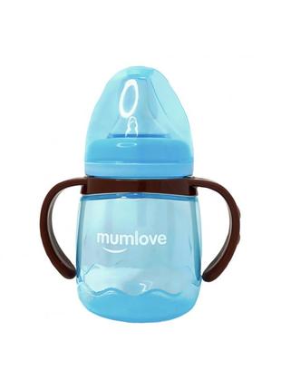 Поїльник mumlove з трубочкою блакитний 180 мл ll