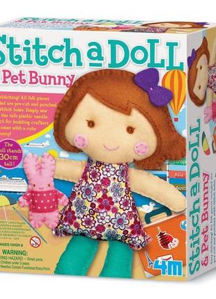 Набор для шитья игрушки 4m кукла с кроликом (00-02765) ll1 фото