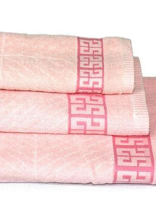 Полотенце махровое home line "теодор" (розовое), 48х95см 98005