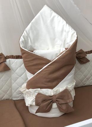 Комплект постельного белья baby comfort royal baby коричневый 8 элементов ll7 фото
