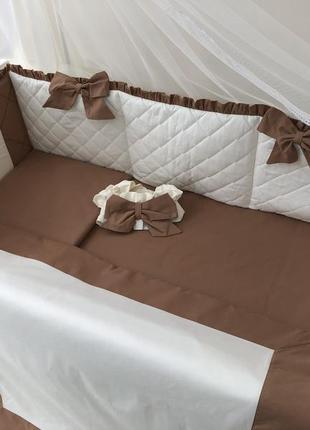 Комплект постельного белья baby comfort royal baby коричневый 8 элементов ll3 фото