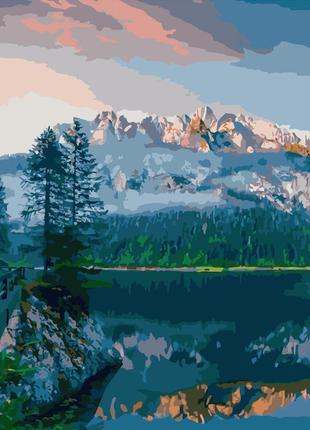 Картина по номерам пейзаж холодних гір розміром 40х50 см (gs482) melmil