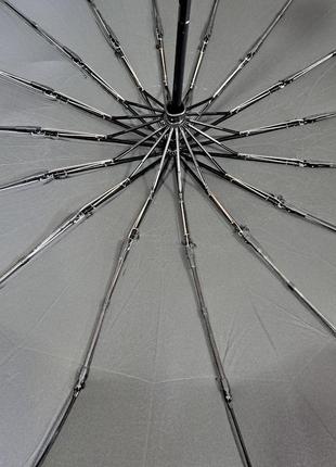 Складна чоловіча парасоля повний автомат на 16 спиць5 фото