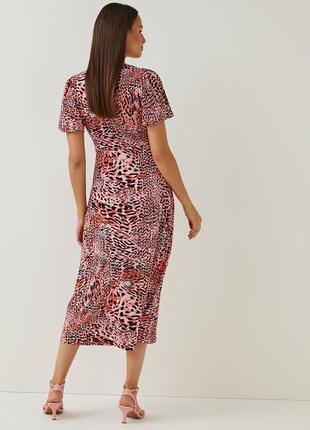 Классное трикотажное платье-миди с леопардовым принтом et vous4 фото