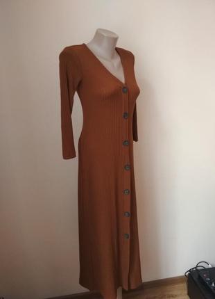 Длинное платье в рубчик размерs. 6