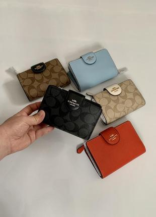 Средний кошелек corner medium zip wallet coach6 фото