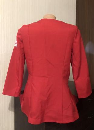 Красный модный пиджак3 фото